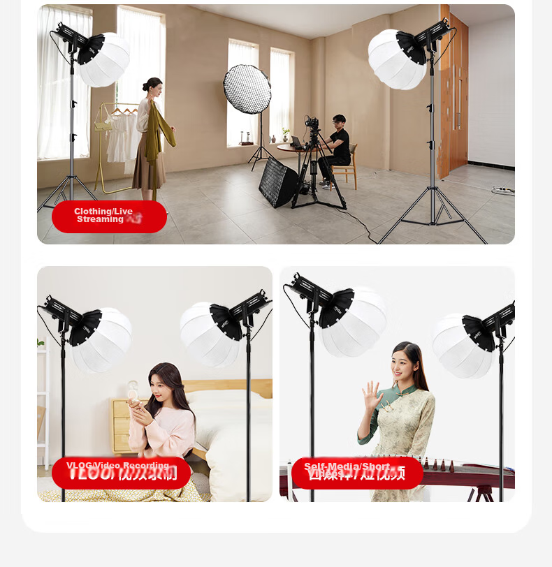 Godox SL300IIIw III Generation Live Streaming Fill Light Photography Continuous Light Beauty Light Recording Photo Studio Continuous Light Children's Photography Top Light 18