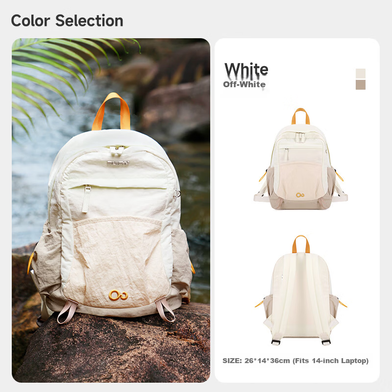 RUiPAi Unisex Lightweight Travel Backpack High-Value Hiking Casual Sports School Bag Versatile Outdoor Backpack