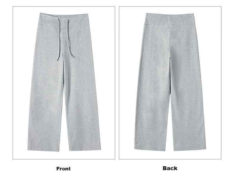 TonLion 2026 Summer New Casual Women's Drawstring Sports Style Straight Loose High-Waist Wide-Leg Pants 18
