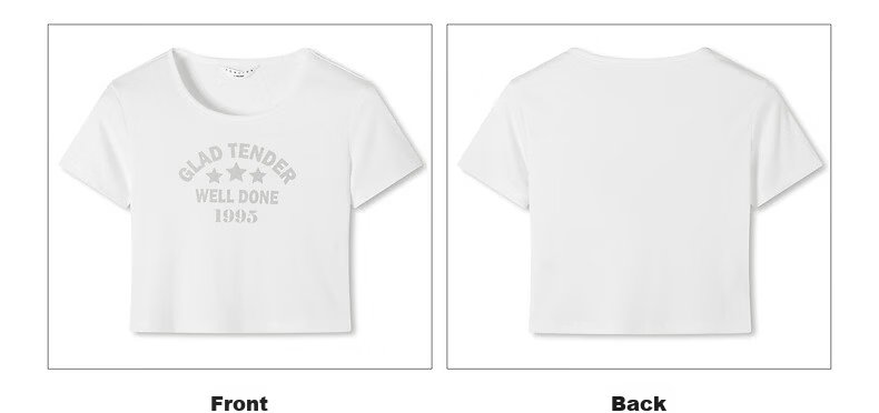 TonLion 2026 Summer New Women's Short Sleeve T-Shirt Pure Cotton Short American Style Small Size Design 9