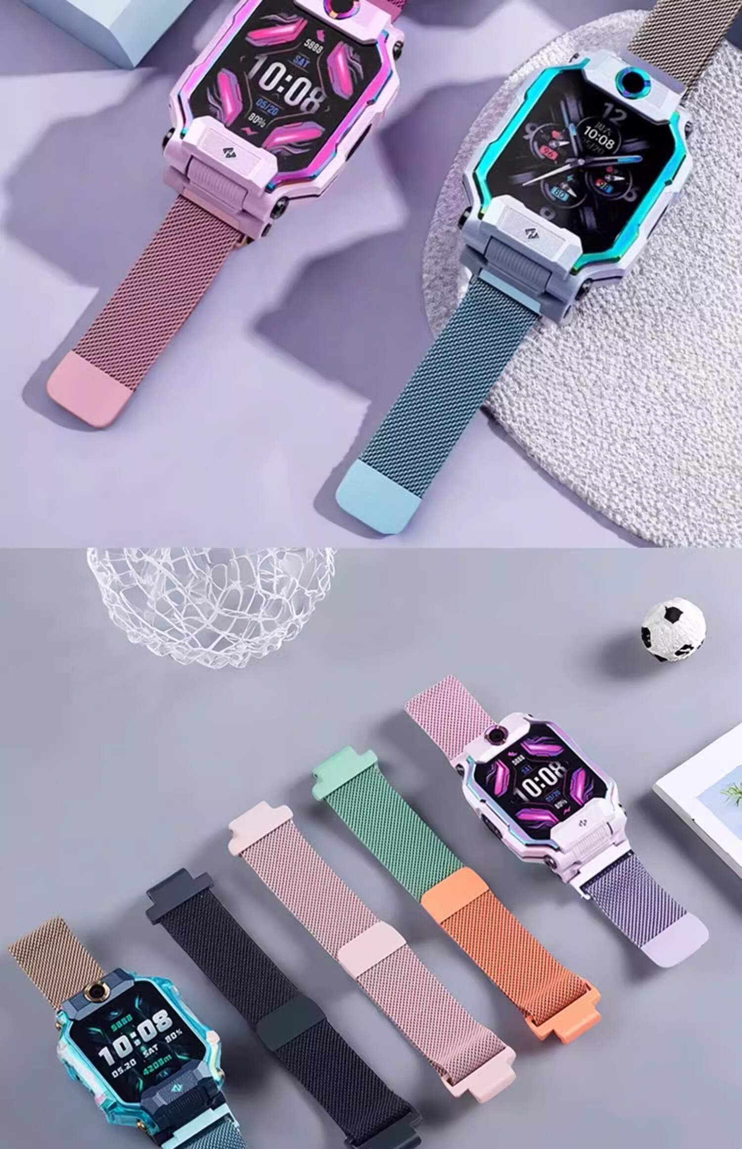 Iboann Compatible Watch Band for Xiaotianc Z11, Magnetic for Z10/Z9/Z8A/Z7S/Z6Pro Smartwatch, Milanese Loop for Z5/Z1/Z2Y/Z3/Z1S/Q1A Children's Accessories 17