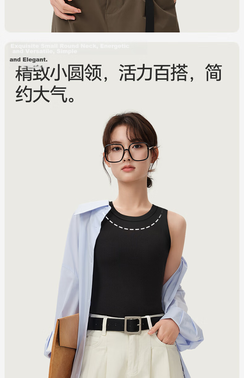 Jianyun Modal Cotton Women's Vest Short Crop Ribbed Thin Cami Top Summer Outerwear 11