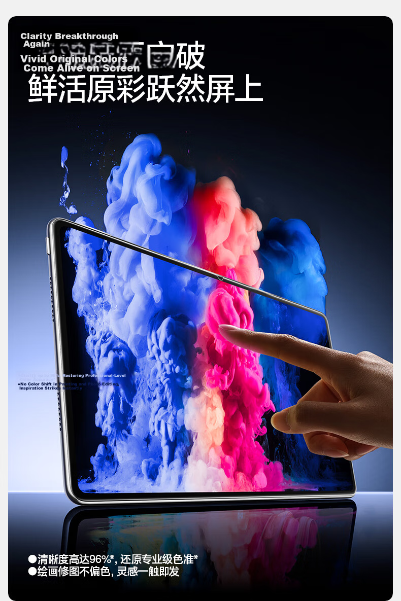 Shanmo Tempered Glass Screen Protector for Huawei MatePad Pro Max 13.2-inch 2026 Model Full Screen HD High Transparency Anti-Fingerprint Dust-Free Installation 9