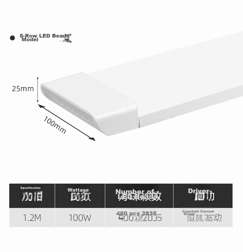CANMEIJIA Integrated LED Tube Complete Bracket Linear Waterproof Ceiling Energy-Saving Warehouse Project Daylight Purification Light 15