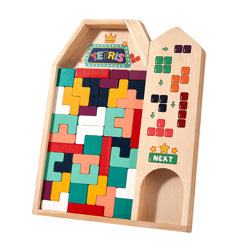 Carlbaby Tetris Building Blocks Children's Cognitive Development Puzzle Assembly Toy Birthday Gift for Boys and Girls