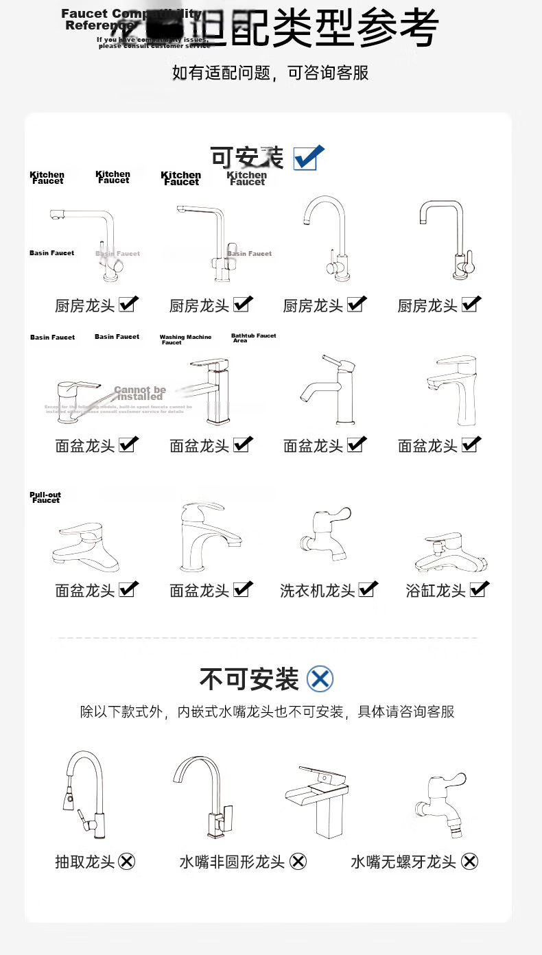 SUPOR 720° Rotatable Faucet Extender Adapter Aerator Filter Splash-Proof Device for Basin Bathroom 18