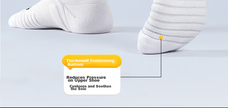 Under Armour Socks [3 Pairs] Basketball and Badminton Sports Socks for Men and Women, Running Mid-Length Anti-Odor Thickened Terry Cotton Socks 10