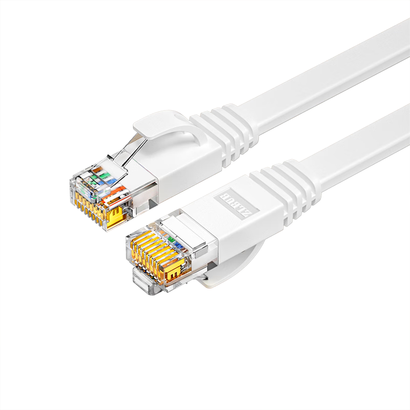 CAT6 Ethernet Cable Flat Pure Copper Gigabit Network Cable 8-Core Twisted Pair Patch Cord 0.5m BW6005