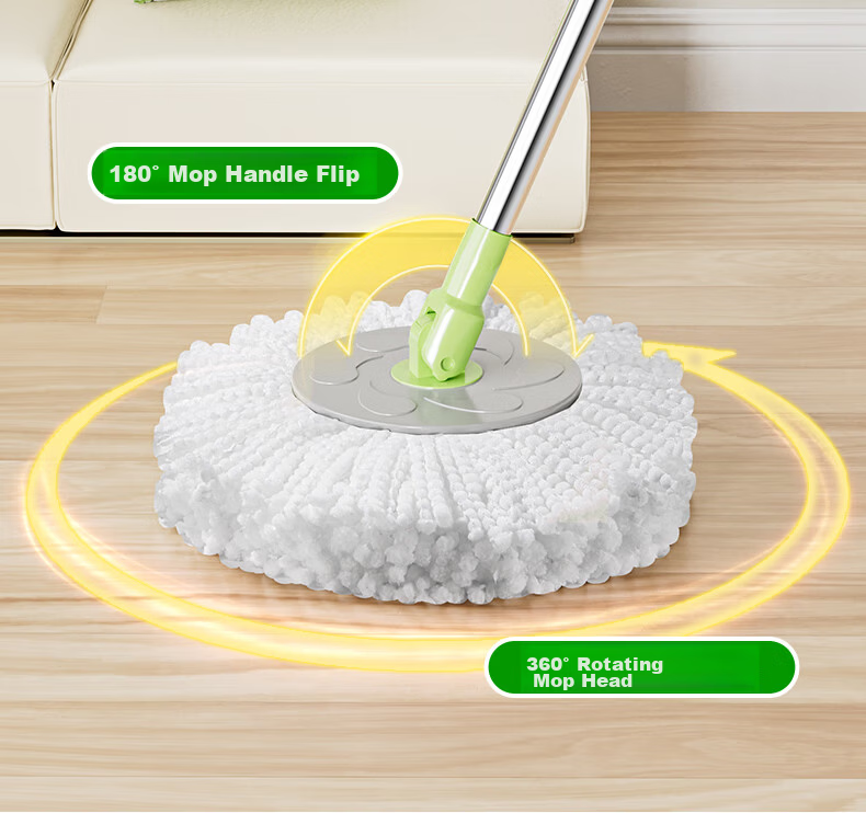 3M Scotch-Brite Spin Mop 35cm Telescopic Rod 100-130cm 2 Heads T1 Elevated Bucket Household Hands-Free Cleaning 12