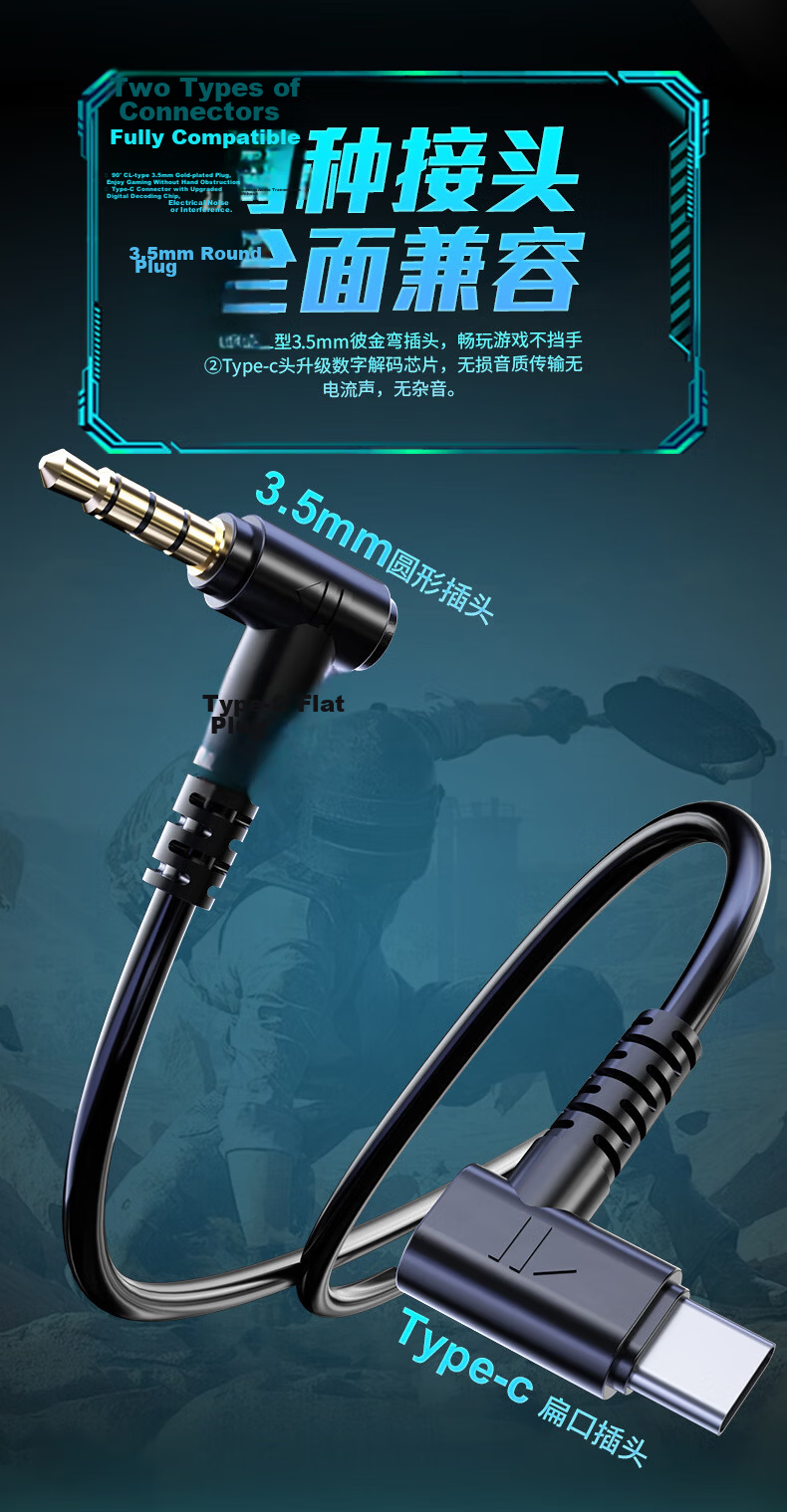 Zhiguozhe [Hot Sale 10 Million+] Wired Gaming Earphones Type-C In-Ear 2026 Latest Dedicated Sound Positioning Computer Microphone 2-in-1 HiFi Delta 10
