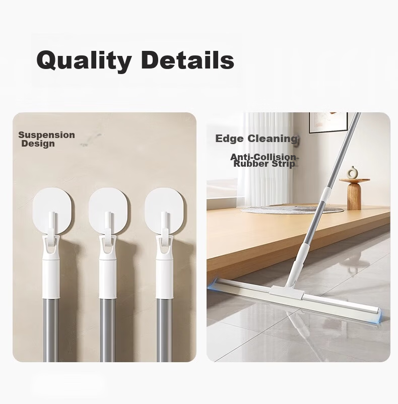 Little Seal Japanese Magic Broom and Squeegee Dual-Use Silicone Bathroom Floor Scraper Mop Large Water Sweeper Tool 13