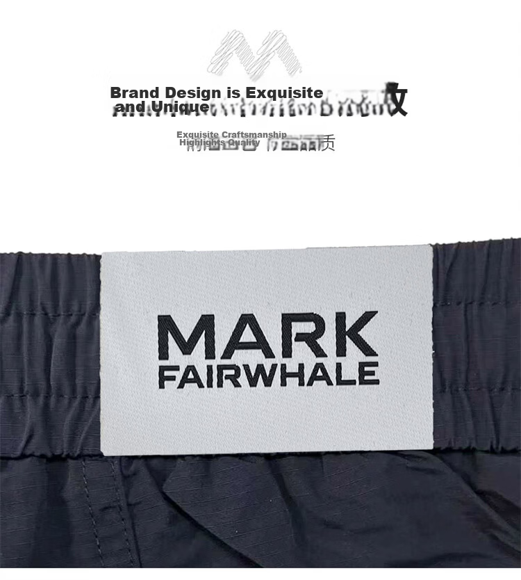 MARK FAIRWHALE Men's Summer Ice Silk Thin Sports Shorts Quick-Dry Casual Knee-Length Pants Khaki 3XL 6
