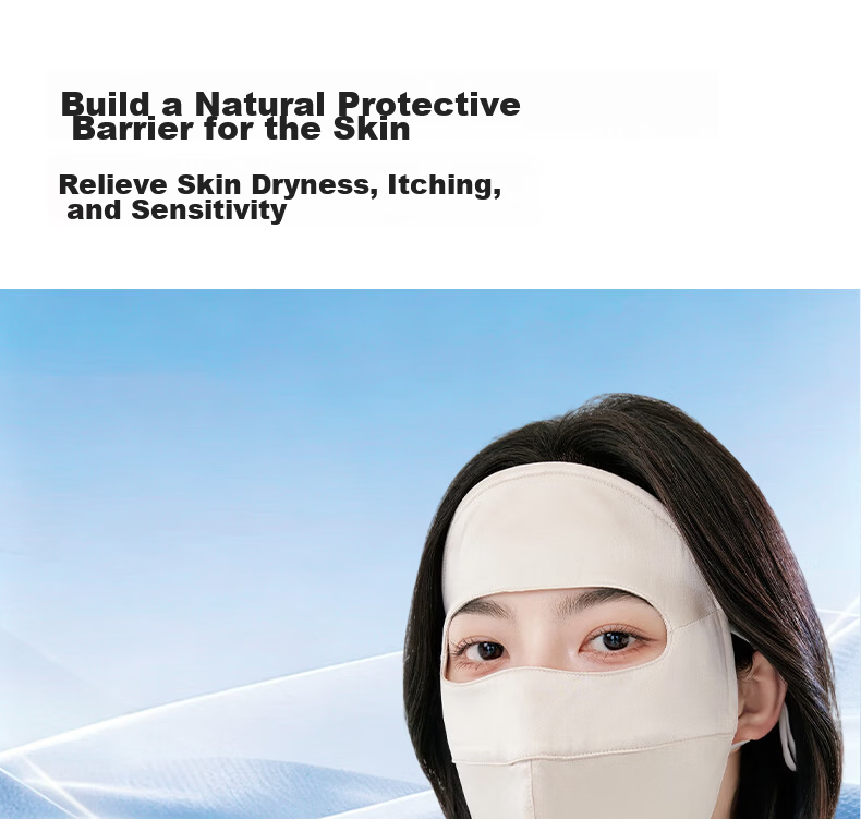 ZIY Sunscreen Face Mask Full Face Coverage Breathable Summer Mulberry Silk UV Protection Face Bikini Mask for Women 7