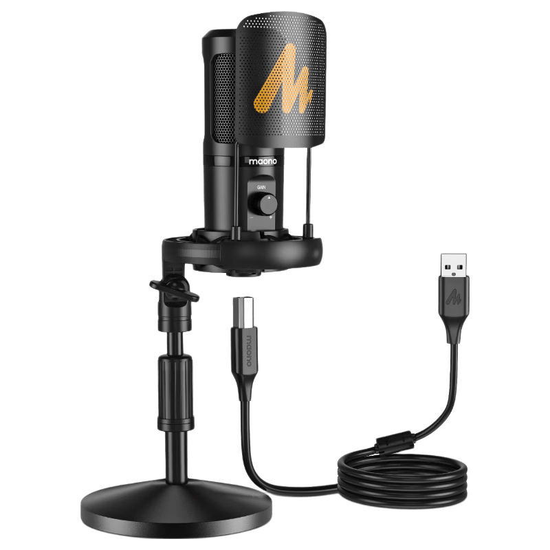Maono 461T Professional Condenser Microphone for Computer, Mobile, Laptop Recording, Live Streaming, Voiceover, Online Classes, Gaming, and Podcasting
