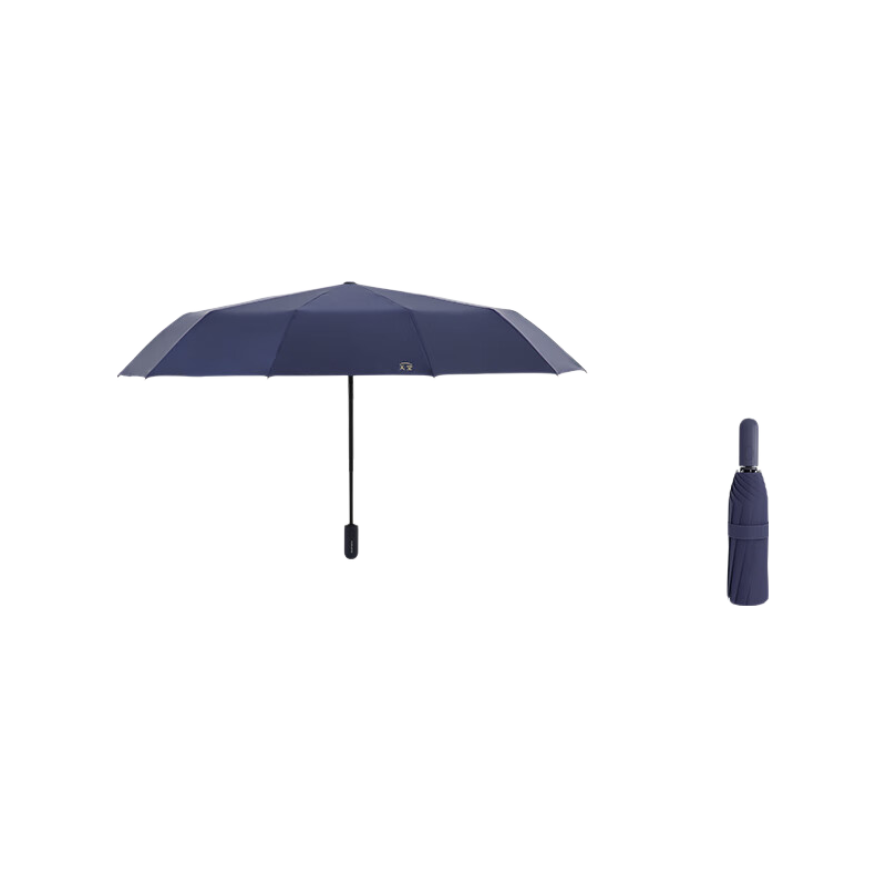 Paradise Umbrella Fully Automatic Three-Fold Sun Umbrella UV Protection Folding Large Umbrella Unisex Midnight Blue