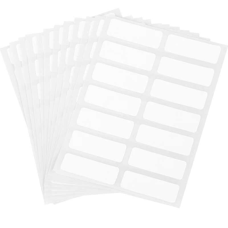 TANGO White 13mm×38mm Adhesive Label Paper/1400pcs Self-Adhesive Sticky Notes Removable Glue Data Classification Price Labels Office Supplies