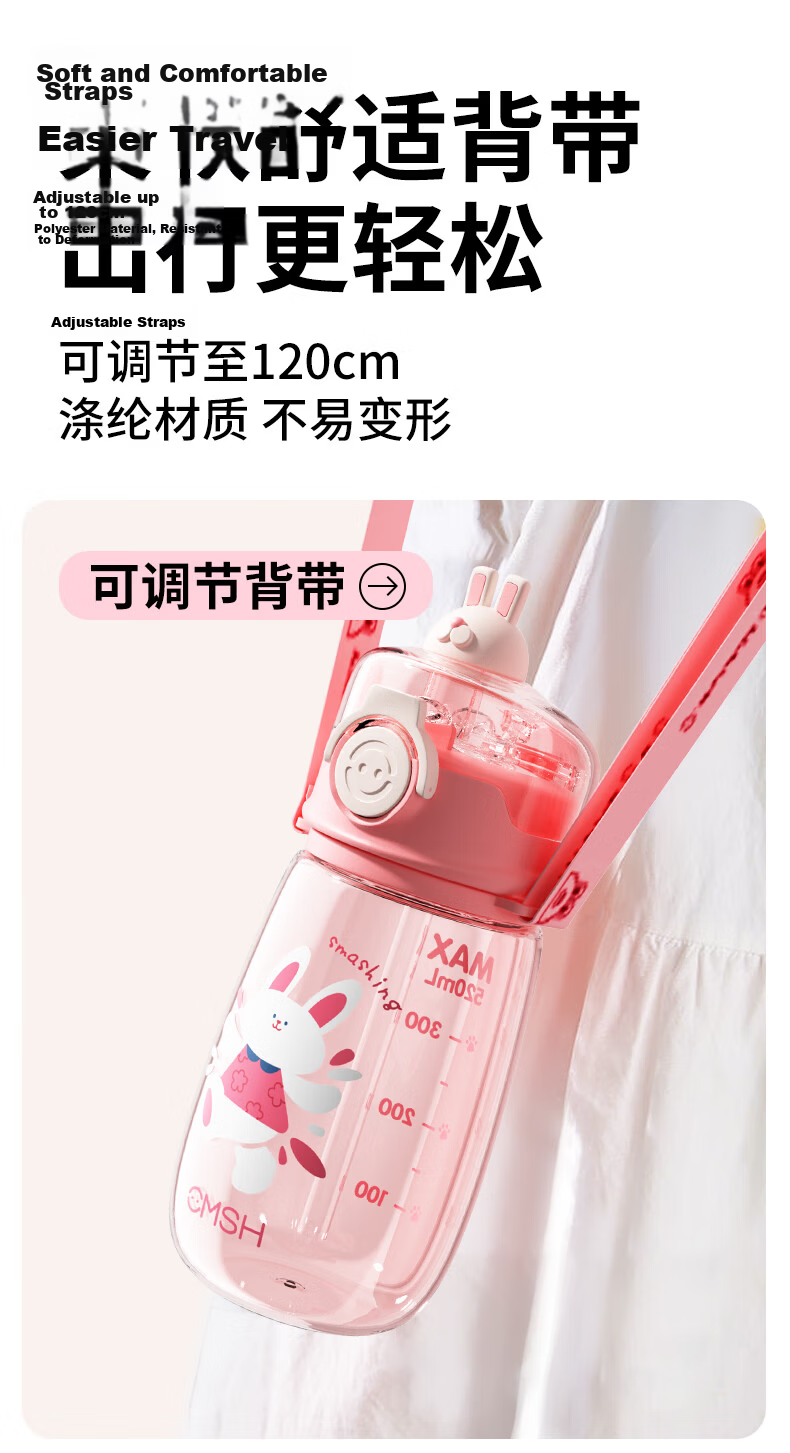 COOKSS Kids Straw Cup Baby Direct Drinking Cup PPSU High Temperature Resistant Water Bottle for Elementary School Summer Use 5