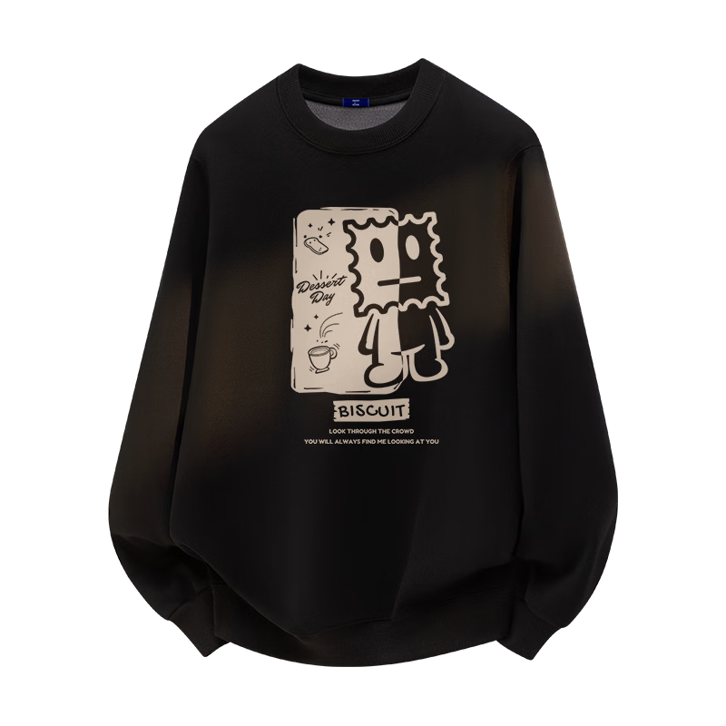 GENIOLAMODE Fleece-Lined Sweatshirt for Men, Winter 2026 New Heavyweight 420G Thickened Base Layer Inner Pullover Long-Sleeve T-Shirt