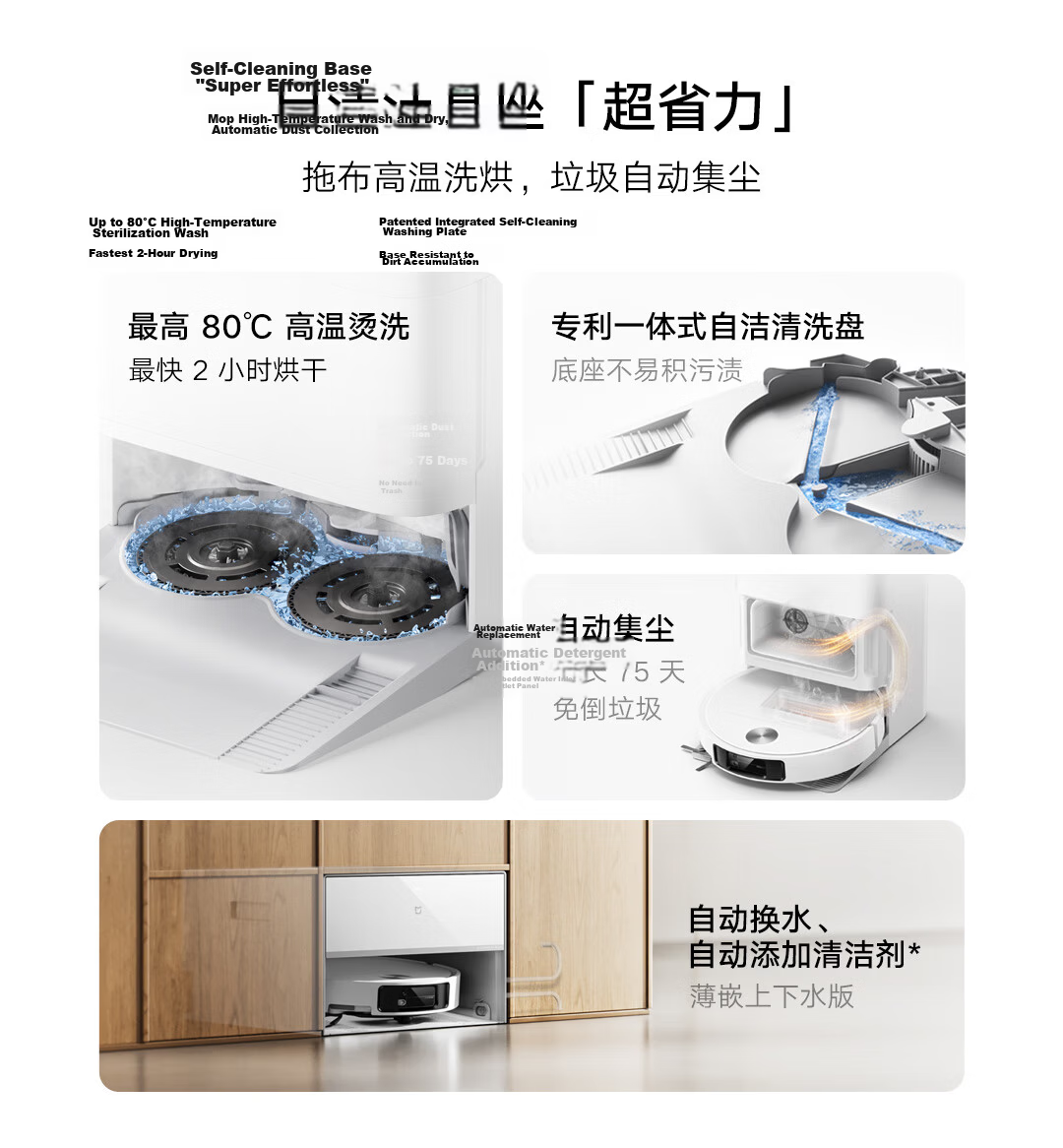 Mijia [Price Protection 618] Robot Vacuum Cleaner 6 Up-Down Water Version Ultra-Thin Embedded Drum Fresh Water Cleaning Stain Removal Floor Washer Sweeping and Mopping All-in-One Automatic Cleaning St 6