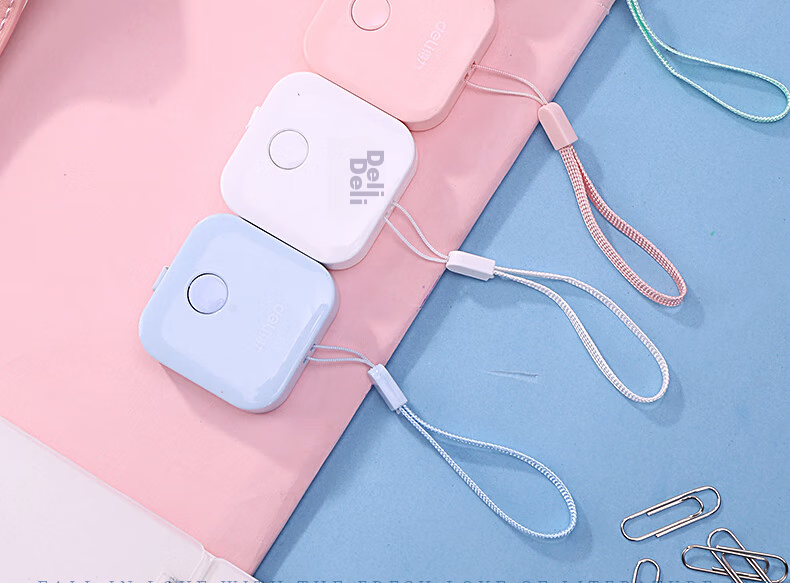 Deli Mini Leather Tape Measure, 1.5 Meter Measuring Tape for Body Circumference And Height, Portable Mini Leather Ruler with Auto-Stop Function, Green, 79650 2
