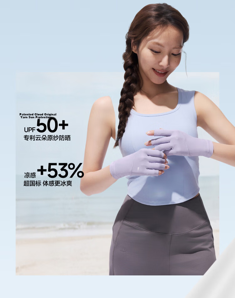 Beneunder Sun Protection Gloves for Women, Fishing Manicure Gloves, Cycling Fingerless Gloves, Driving Sports UV Protection AL365 5
