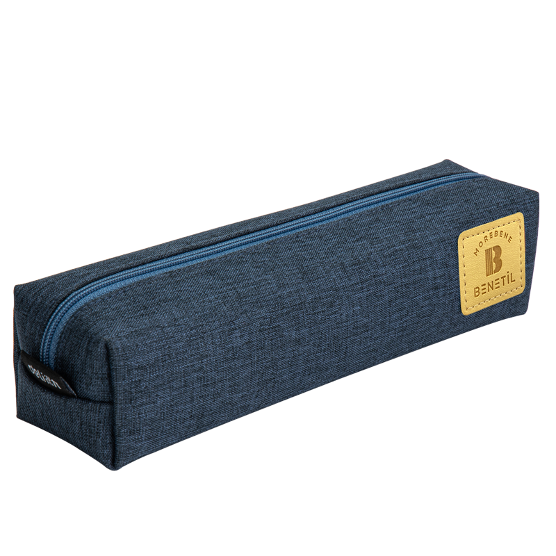 Deli Pencil Case for Primary School Students Large Capacity Simple Small Square Bag Multifunctional Student Stationery Box/Pencil Box Stationery Storage Box Blue Graduation Gift