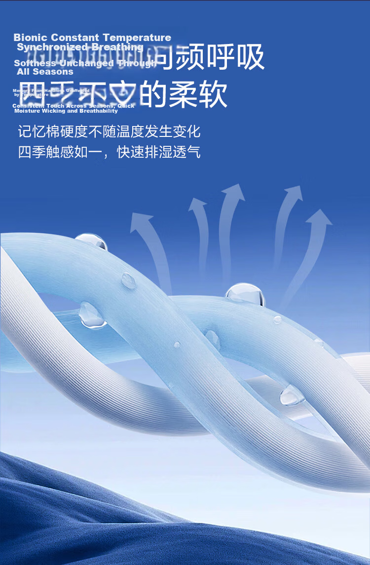 NetEase Yanxuan B03 Blue Stick Deep Sleep Memory Foam Pillow Neck Support Sleep Aid Gift Class A Slow Rebound Antibacterial Pro 60*42*8cm 13