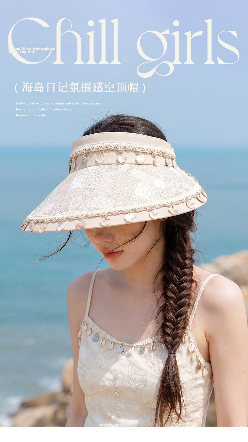 CACUSS Large Brim Sun Hat for Women Summer UV Protection Outdoor Open Top Vacation Sun Hat Floral Brown 1