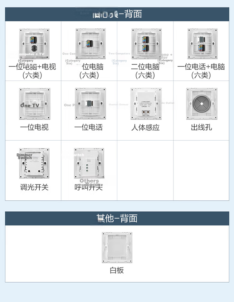 BULL Switch Socket G57 Butterfly Ultra-Thin Single TV Socket Large Panel G57T103 Frost White Concealed Installation 27
