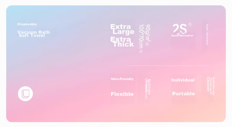 Deyou [Dilraba Same Style] Disposable Bath Towel Portable Travel Pack Large Thickened Individually Packaged 2 Pieces 4