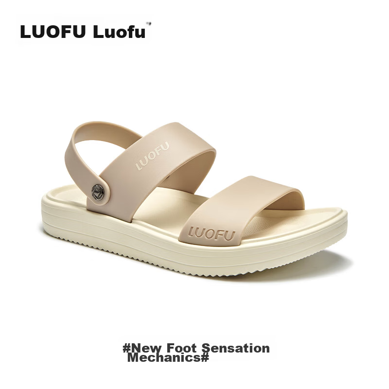 Luo Fu Women's Outdoor Sandals Slip-On Silent Height-Increasing Sandal LF6255 Cloud Frost Size 40