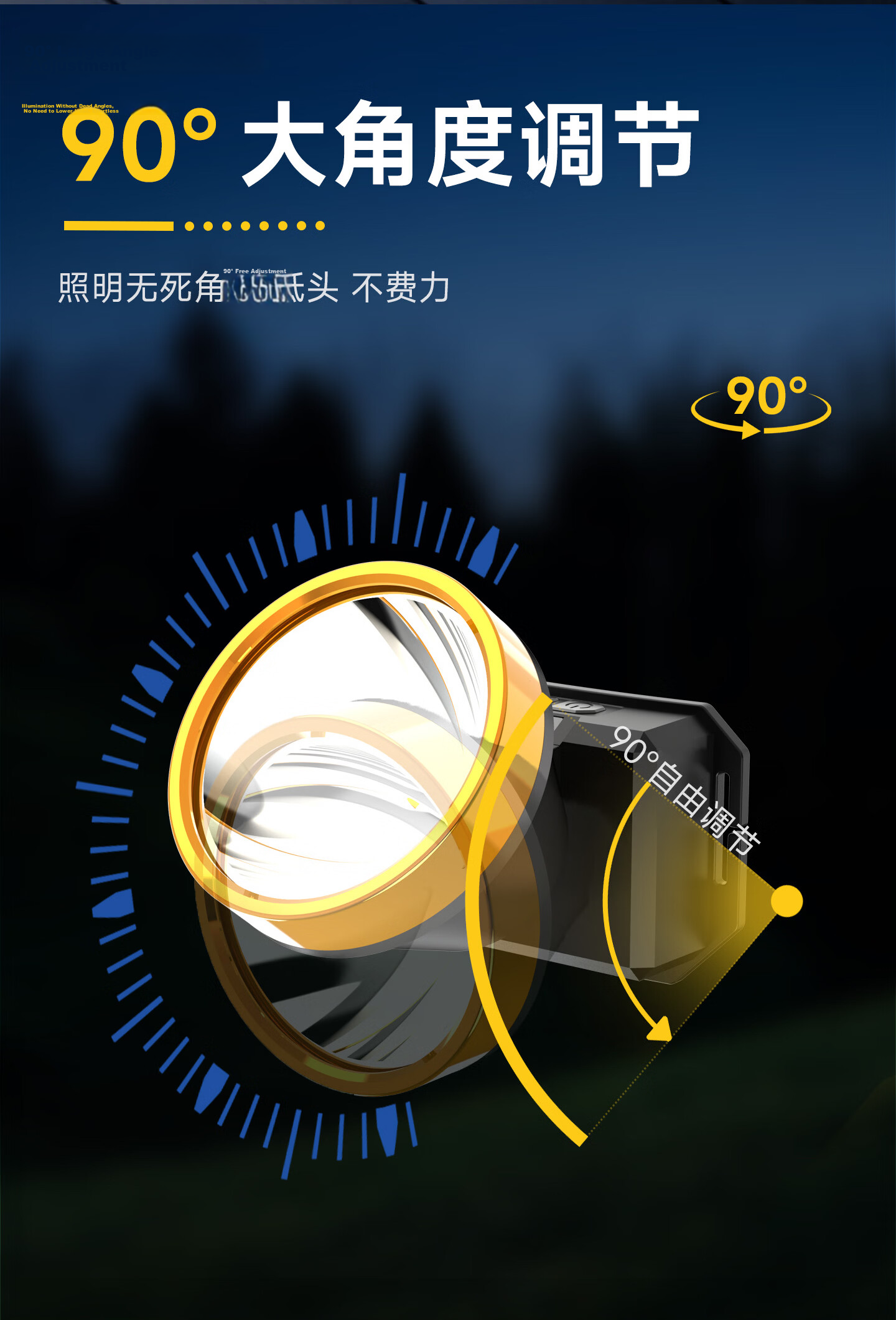 AUX Headlamp High Brightness Long Battery Life Outdoor Sea Hunting Mining Headlight Wearable Ultra-Bright Coal Mine Home Cicada Catching Lamp 7