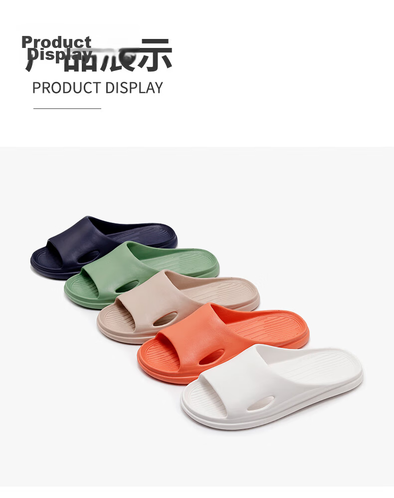 XGGC Non-Slip Slippers, Summer Unisex, Home Indoor Soft Sole, Bathroom Shower Anti-Fall, Maternity Sandals, Black, Size 40-41 10