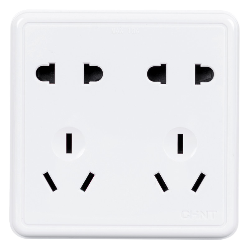 CHNT Surface-Mounted Switch And Socket Panel, 1c Series, Ten-Hole Socket