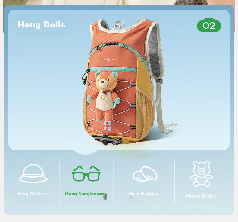 Kocotree KK Tree Kids Waterproof Lightweight Unisex Sports Backpack with Hanging Drawstring Portable Outdoor Bag 11