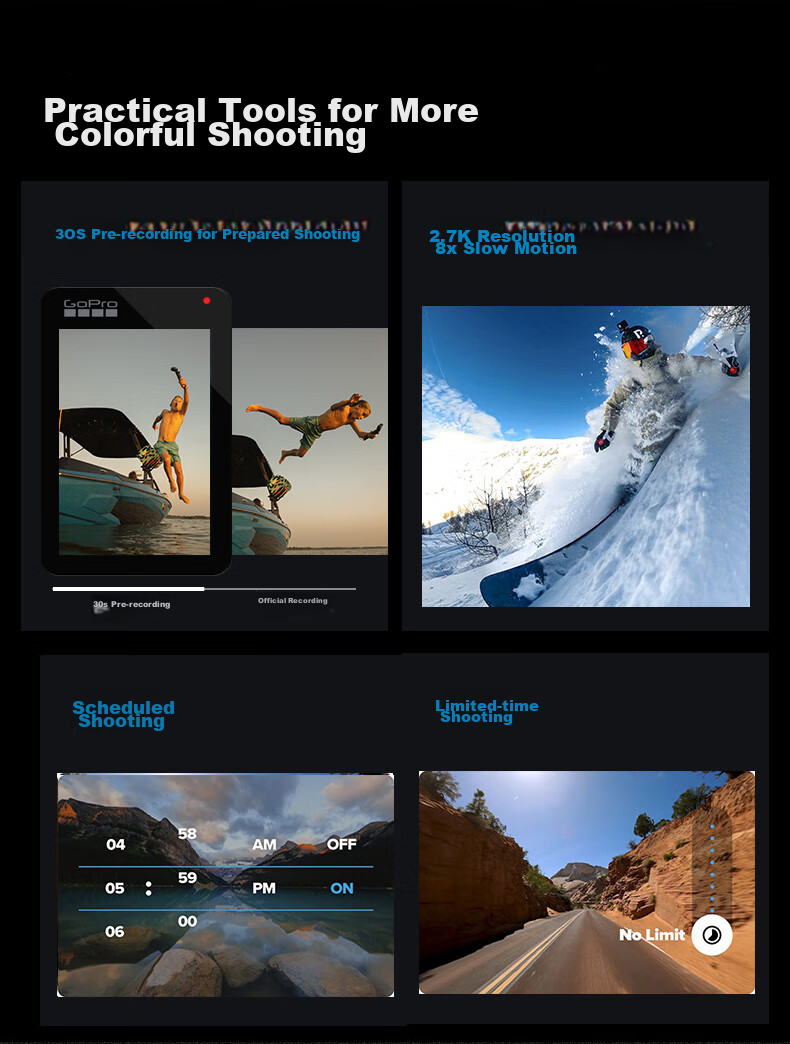 GoPro HERO12 Black Action Camera with Stabilization, Enhanced Battery Life, Waterproof Camera for Vlog, Diving, Skiing Photography And Video Recording [Camera Only + Enhanced Dual Charger + 128GB] 16