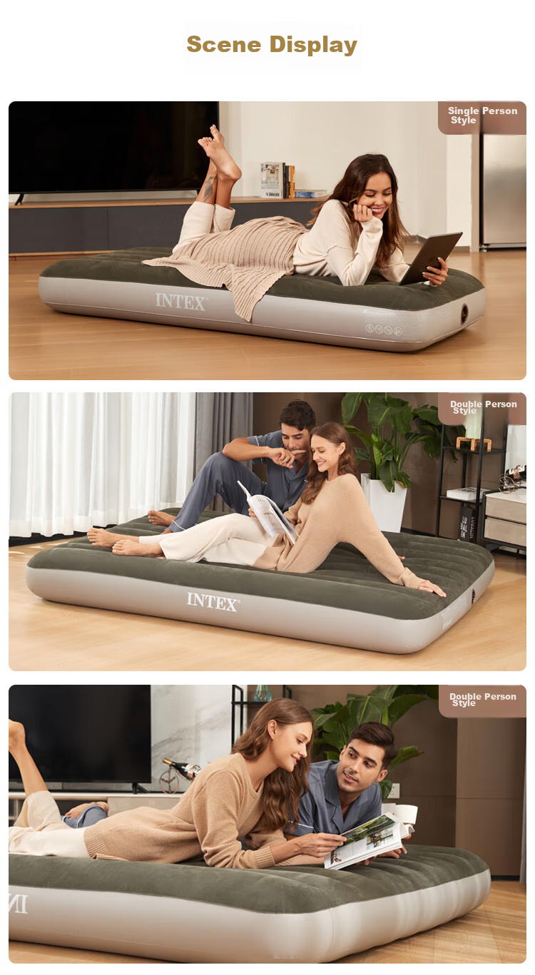 INTEX Automatic Inflatable Mattress, Outdoor Travel Air Bed, Nap Bed, Foldable Home Bed, Tent Moisture-Proof Mat, 64109 15