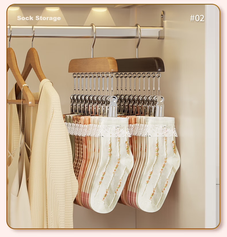 Fanyejia Multi-Functional Space-Saving Clothes Hanger with Clip for Underwear, Socks, Scarves, Pants, And Silk Items - Non-Slip And Seamless Desig 12
