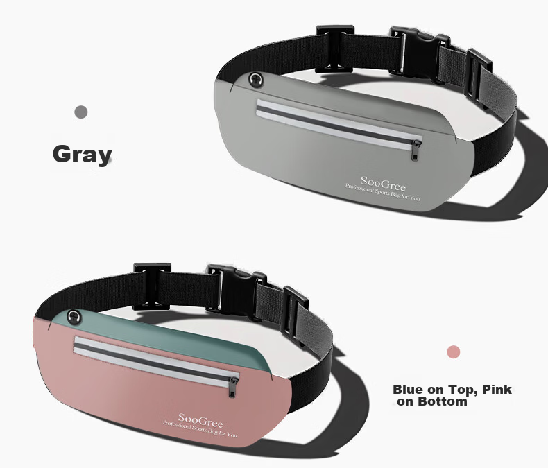 SooGree Running Waist Bag Unisex Outdoor Cycling Multifunctional Waterproof Reflective Waist Belt with Water Bottle and Phone Storage 9
