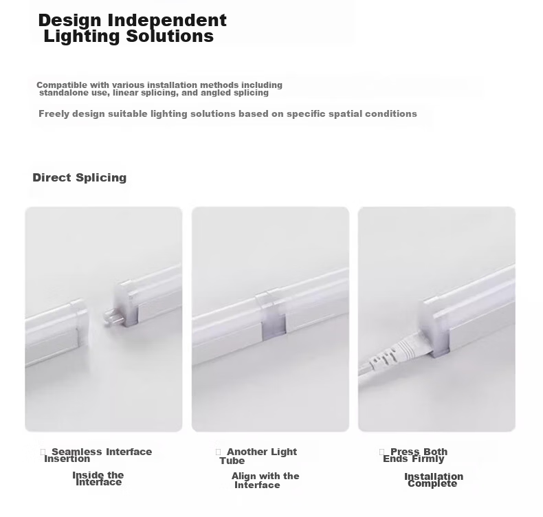Foshan Lighting (FSL) LED Tube T5 Integrated T5 Bracket Shadowless Splicing Kit 1.2m Tube 20W Cool White 6500K 11