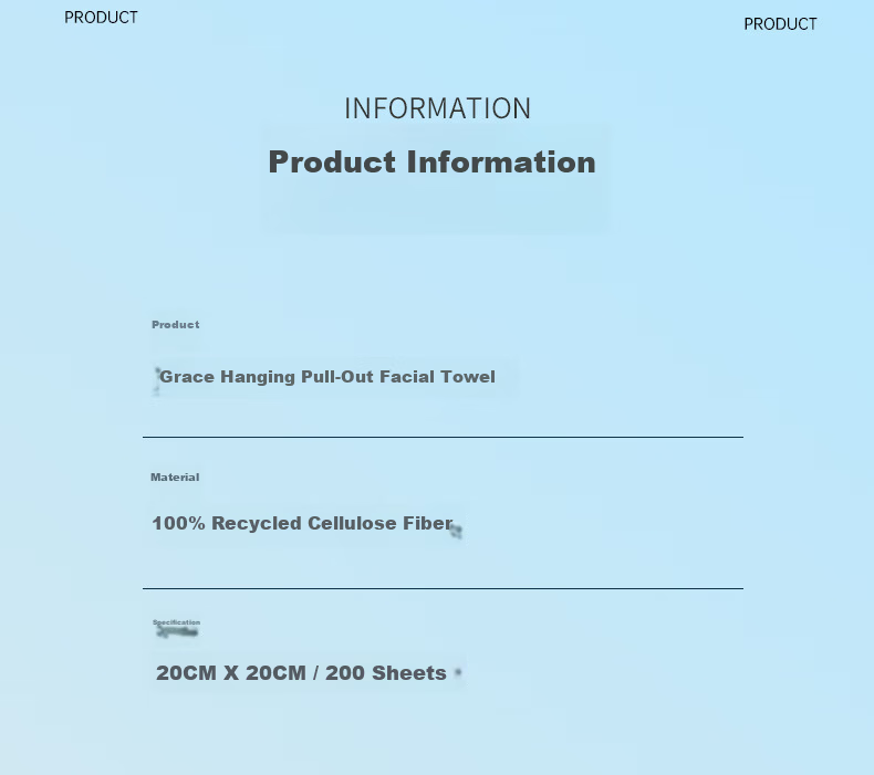 Grace Disposable Facial Towels Hanging Face Towels Dual-use Thick Soft Facial Wipes 200 Sheets/Pack 8
