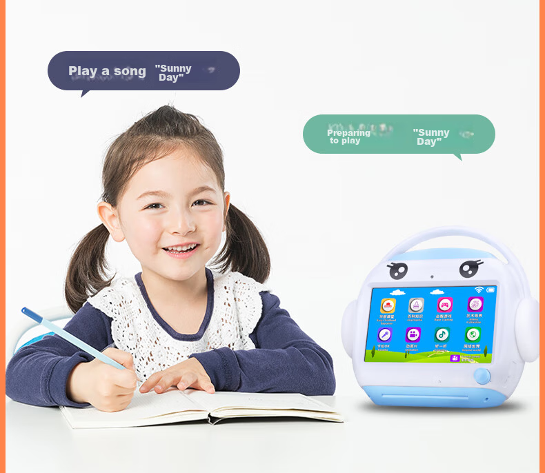 Mingxiao Intelligent Early Education Robot for Children's English Storytelling, Ages 0-6, Birthday Gift R9x Blue 20