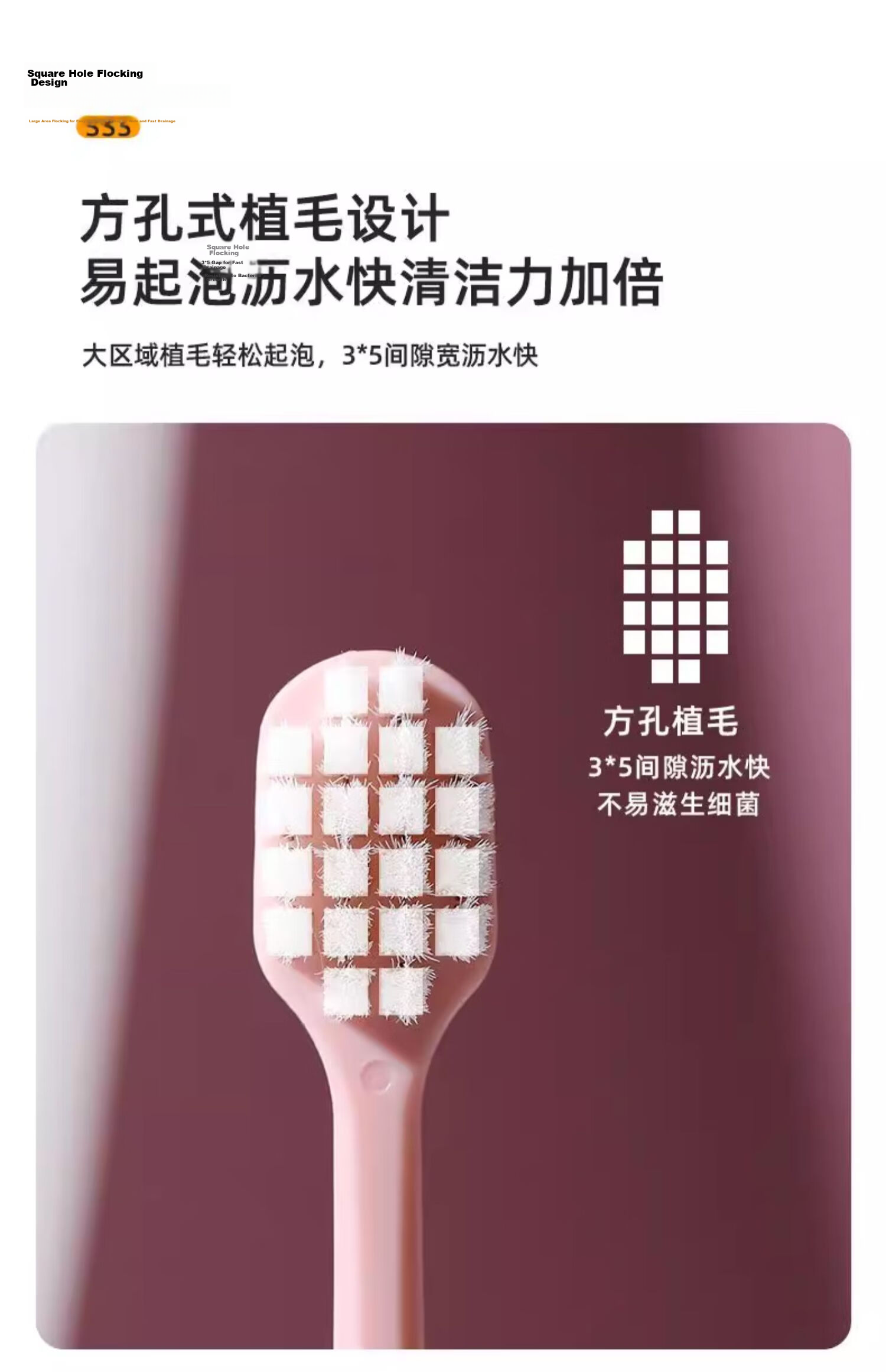 Jun Xiaobai High-Density Soft Bristle Gum Care Toothbrush Adult Antibacterial Gum Protection Unisex Rounded Wide Head Toothbrush [Color Random] 7