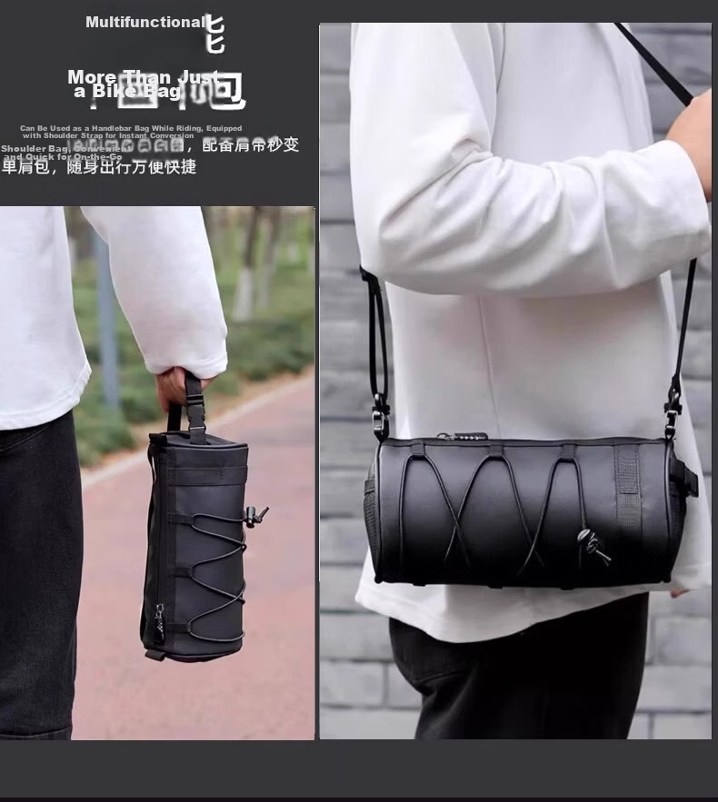 40K Bicycle Frame Bag Front Tube Bag Road Bike Handlebar Bag Mountain Bike Waterproof Multifunctional Cycling Storage Portable Green 3