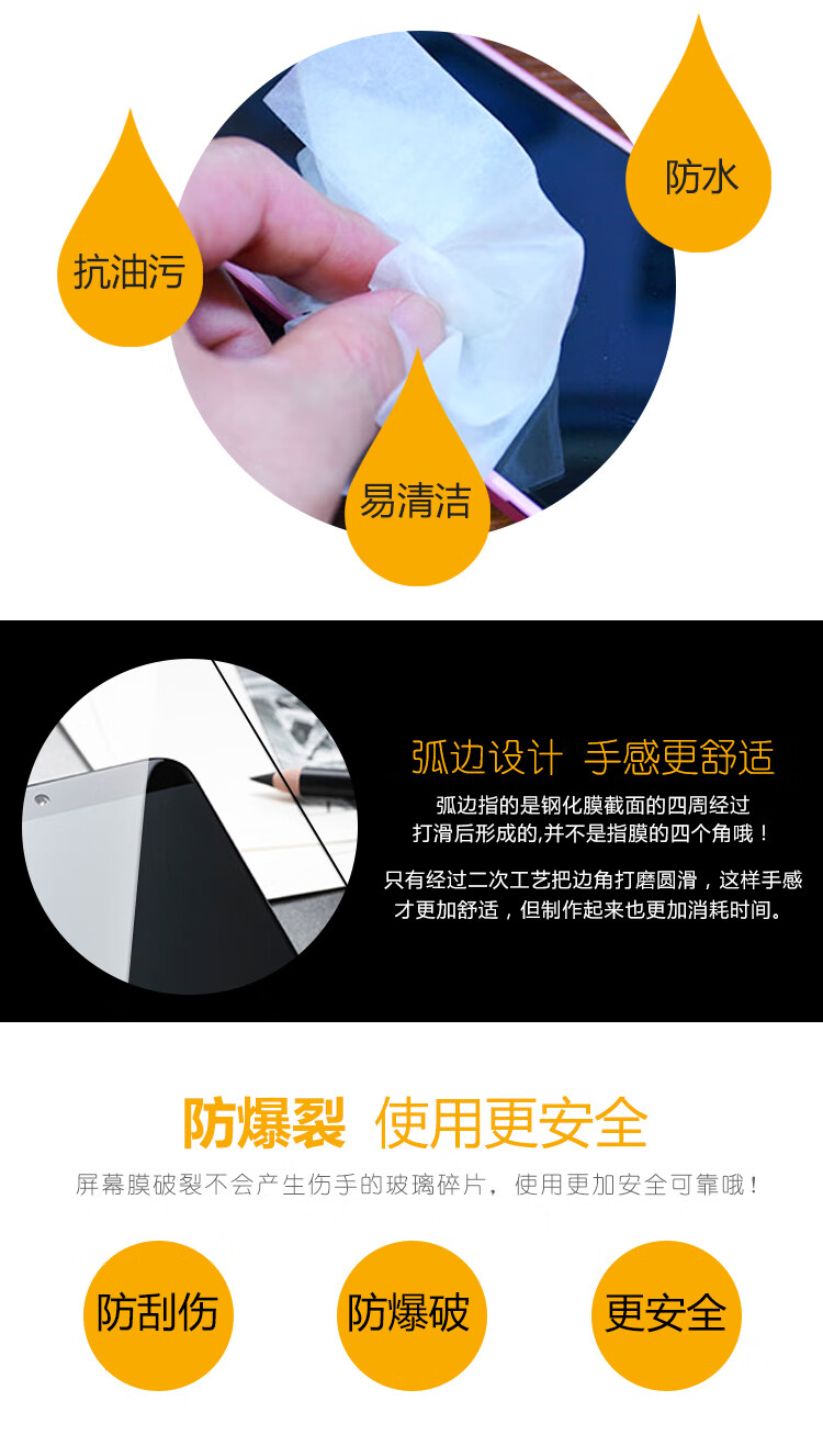 【两片装】狄客 小米红米Note6钢化膜 高清高透防爆玻璃膜 非水凝手机保护贴膜-京东
