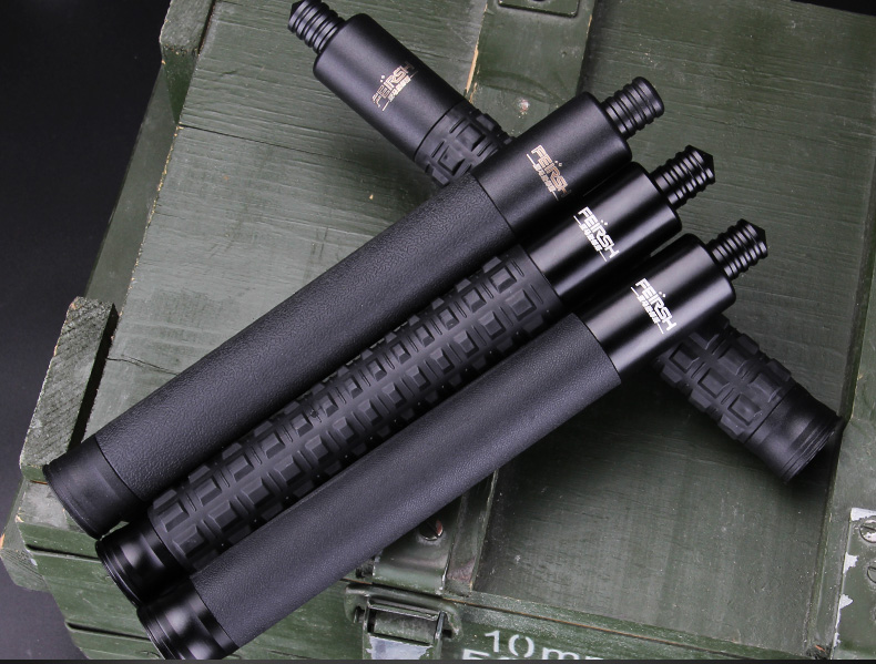 菲莱仕feirsh 伸缩机械甩鞭棍棍子钢棍三节棍战术防暴阻力保安棍摔棒