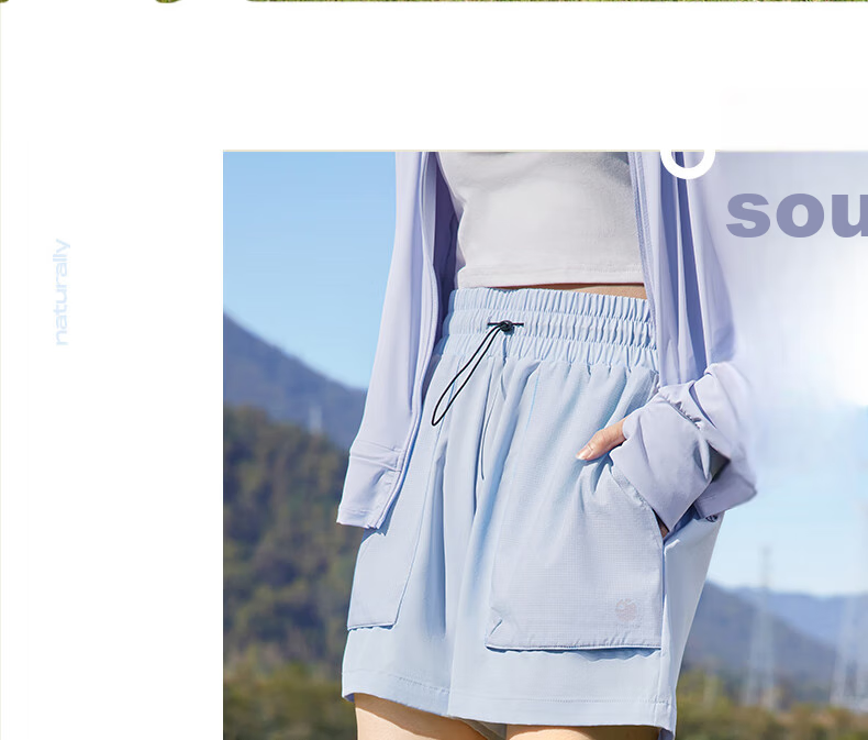 361° Women's Sports Shorts for Spring And Summer, Knee-Length Sun Protection Outdoor Loose Casual Cargo Shorts 662424703-1 18