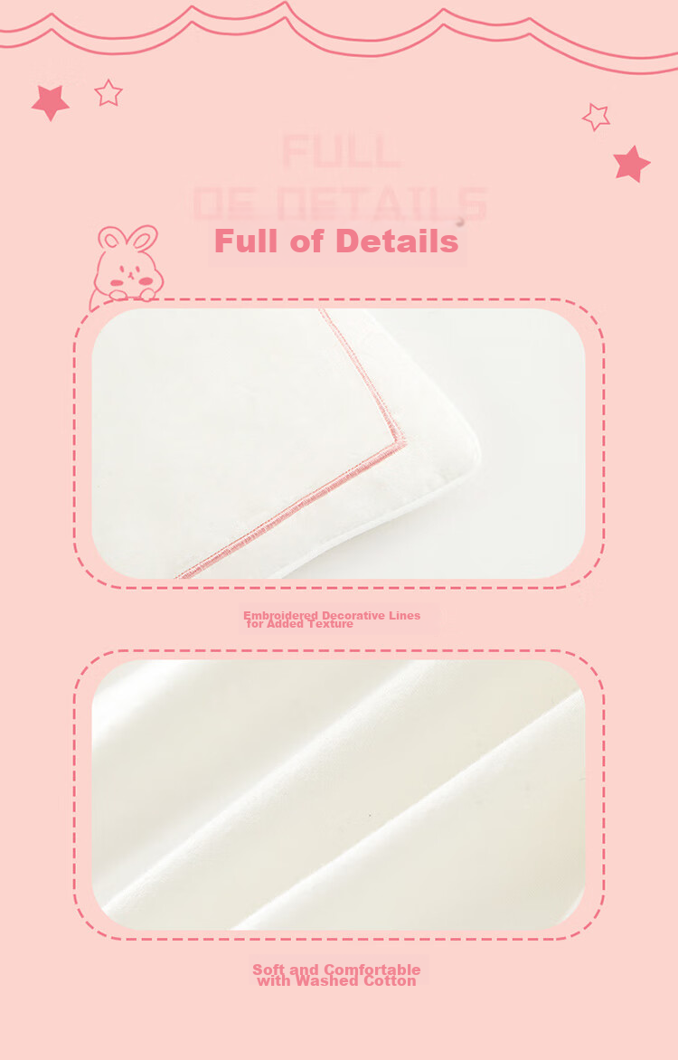Dohia Silk Pillow, 60-Count Pure Cotton Grade A Washable Infant And Toddler Kindergarten Pillow Core, Single Pack, 50*35cm 13