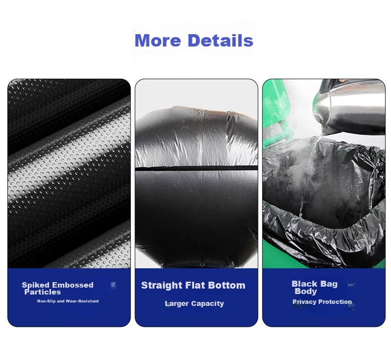 XinZhi Thickened Roll Flat-Bottom Property Large Garbage Bags 70*90cm 50pcs Perforated Easy Tear and Storage 8