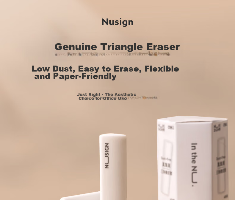NUSIGN Deli Triangular Eraser for Students, Clean Erasing Without Residue, Sketch Art Eraser, 6-Pack, Best Online Price 1